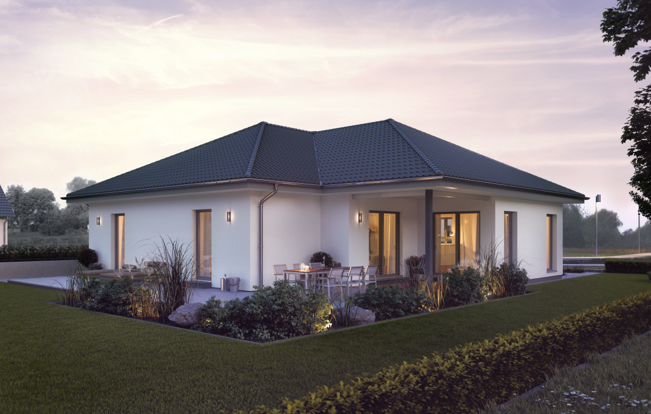Eleganter Bungalow mit Satteldach und gemütlichem Gartenbereich